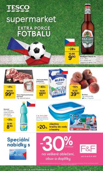 Leták TESCO supermarket - 2.6.2021 - 8.6.2021.