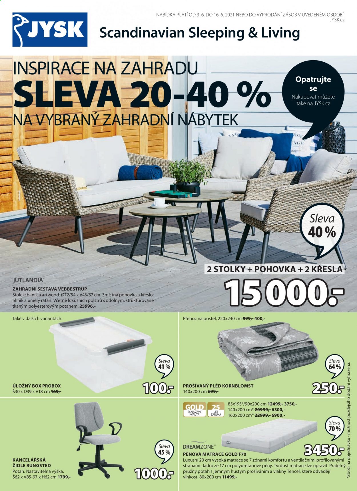 Leták JYSK - 3.6.2021 - 16.6.2021. Strana 1