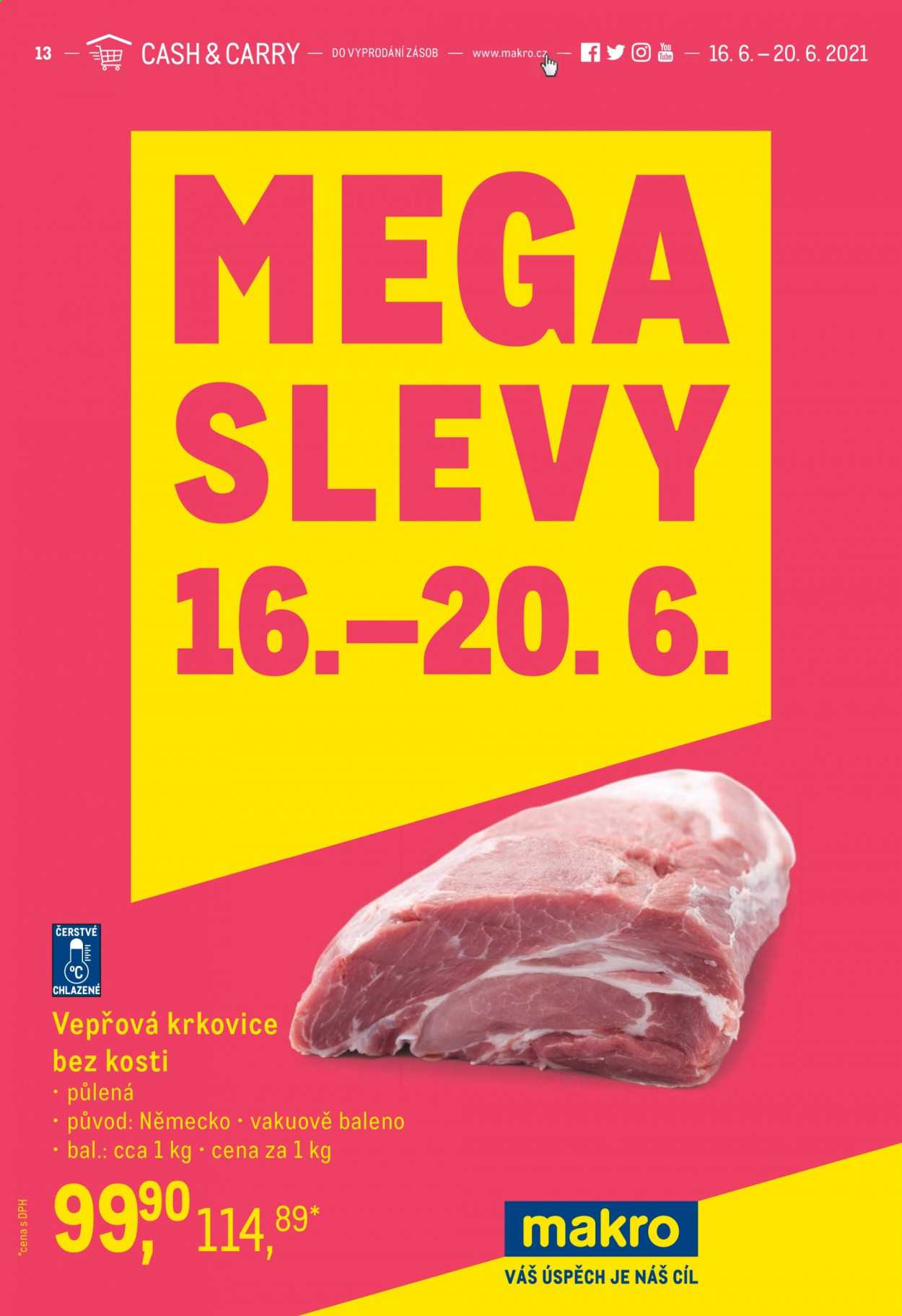 Leták MAKRO - 16.6.2021 - 20.6.2021. Strana 1