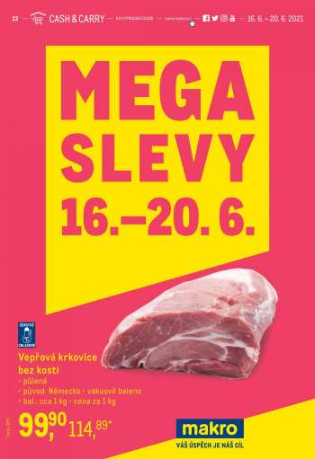 Leták MAKRO - 16.6.2021 - 20.6.2021.