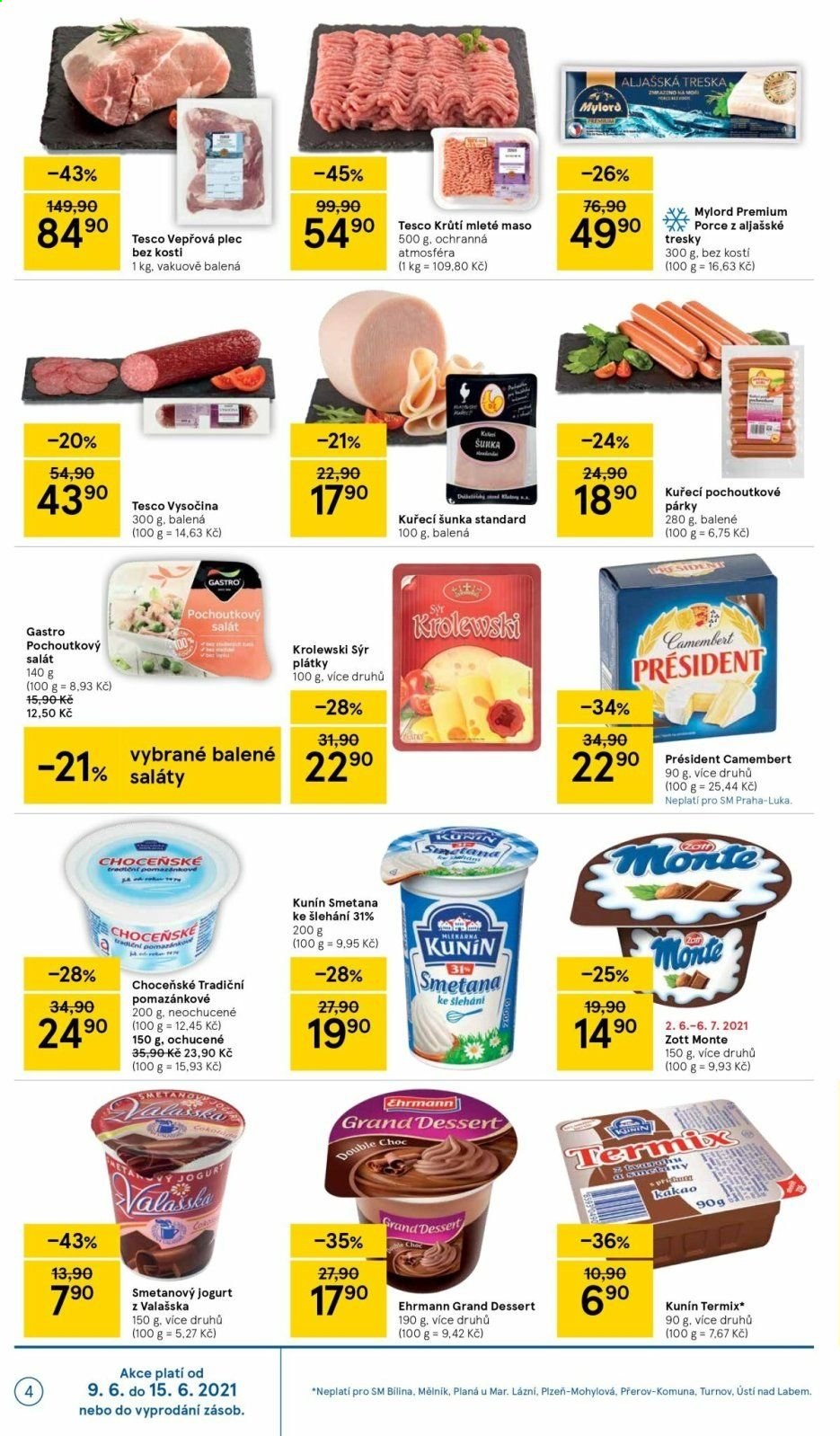 Leták TESCO supermarket - 9.6.2021 - 15.6.2021. Strana 4