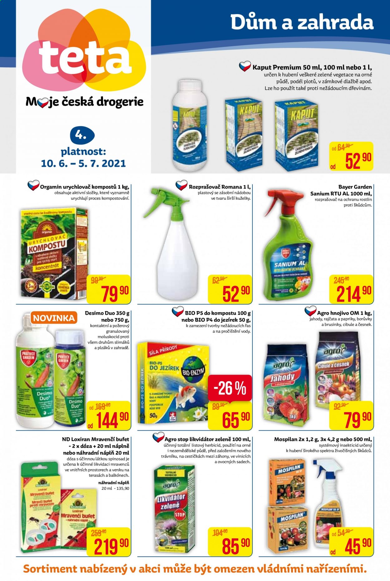 Leták Teta drogerie - 10.6.2021 - 5.7.2021. Strana 1