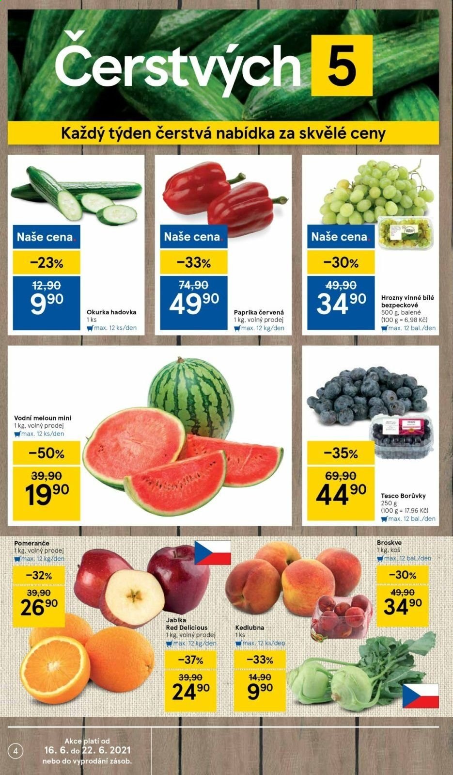 Leták TESCO - 16.6.2021 - 22.6.2021. Strana 4