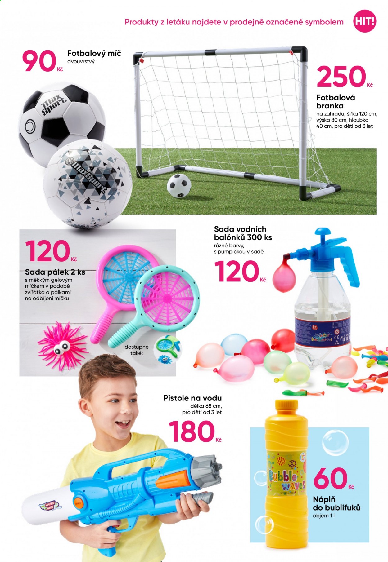 thumbnail - Leták PEPCO - 17.6.2021 - 30.6.2021 - Produkty v akci - fotbalový míč, míč, fotbalová brána, sada pálek, vodní balónky, vodní pistole, bublifuková náplň. Strana 3.