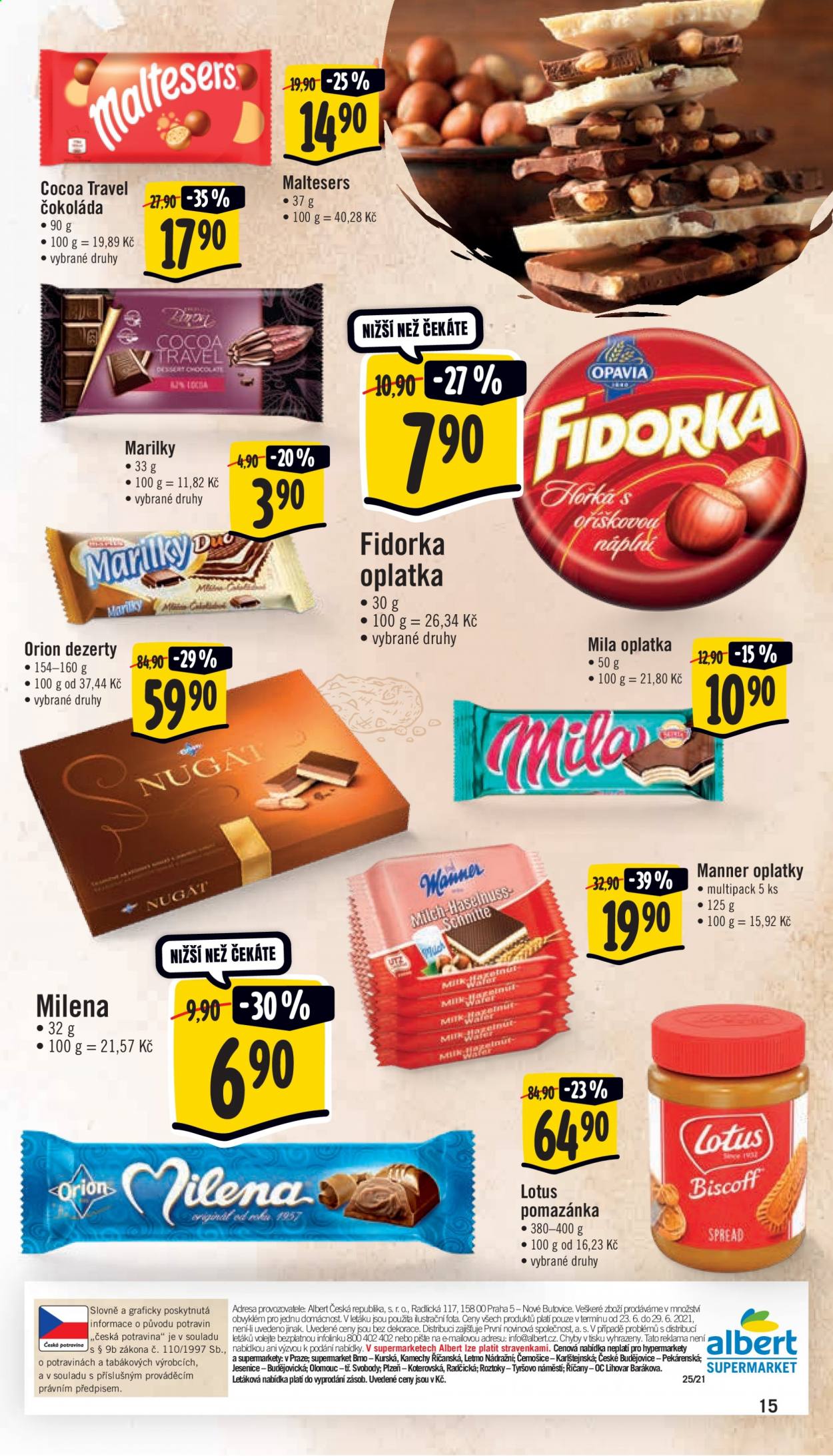 Leták Albert Supermarket - 23.6.2021 - 29.6.2021. Strana 15
