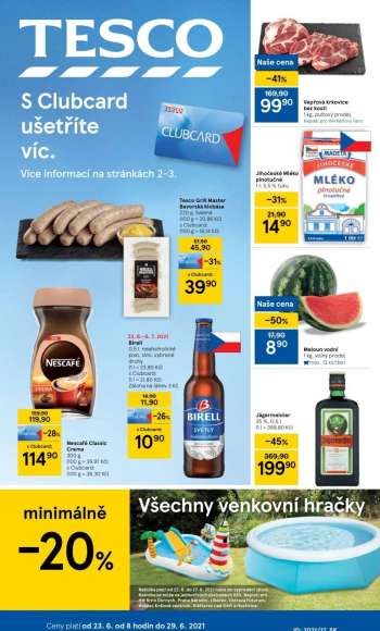 Leták TESCO - 23.6.2021 - 29.6.2021.