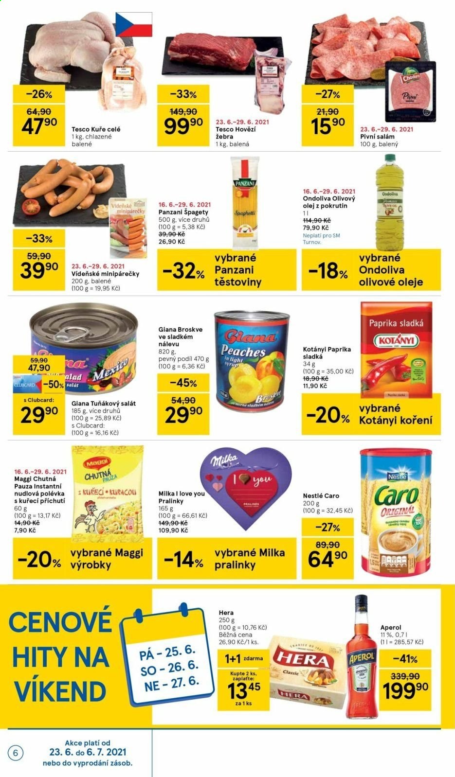 Leták TESCO supermarket - 23.6.2021 - 29.6.2021. Strana 6