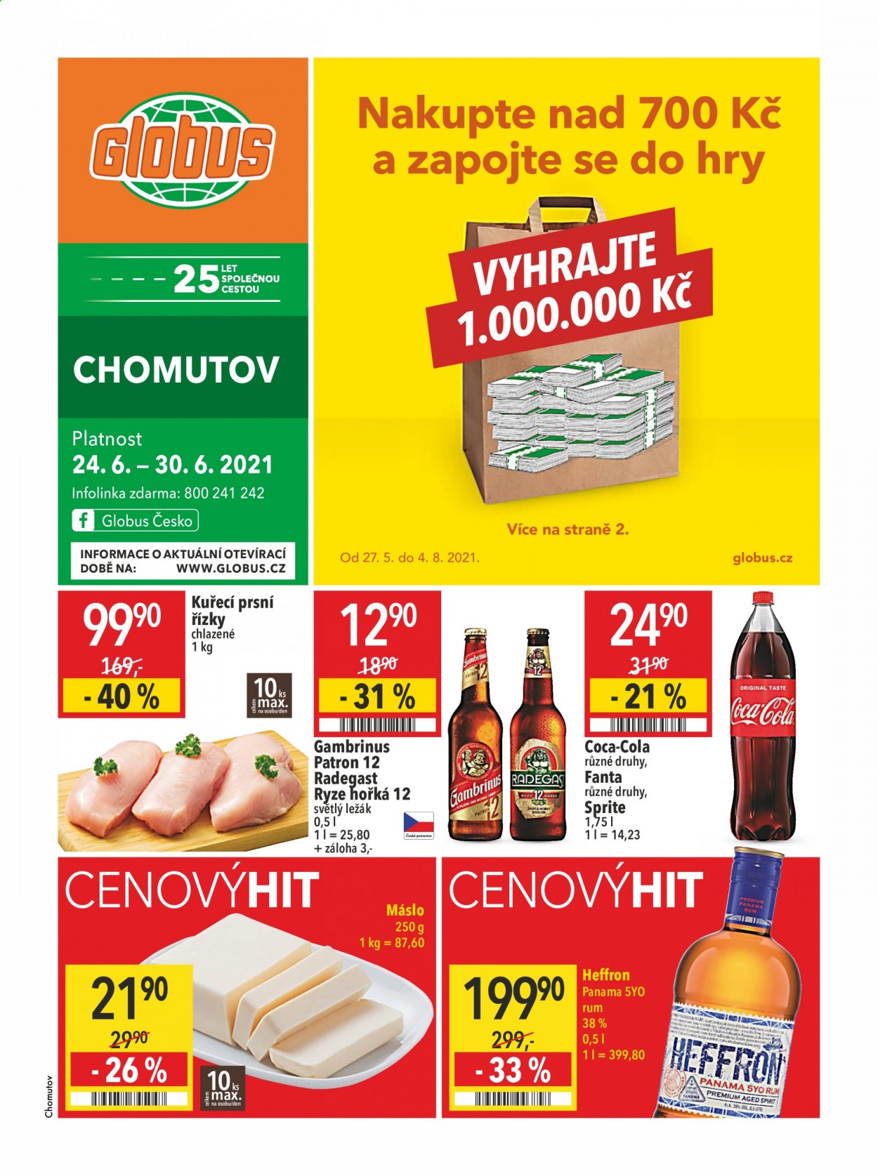 Leták Globus - 24.6.2021 - 30.6.2021. Strana 1