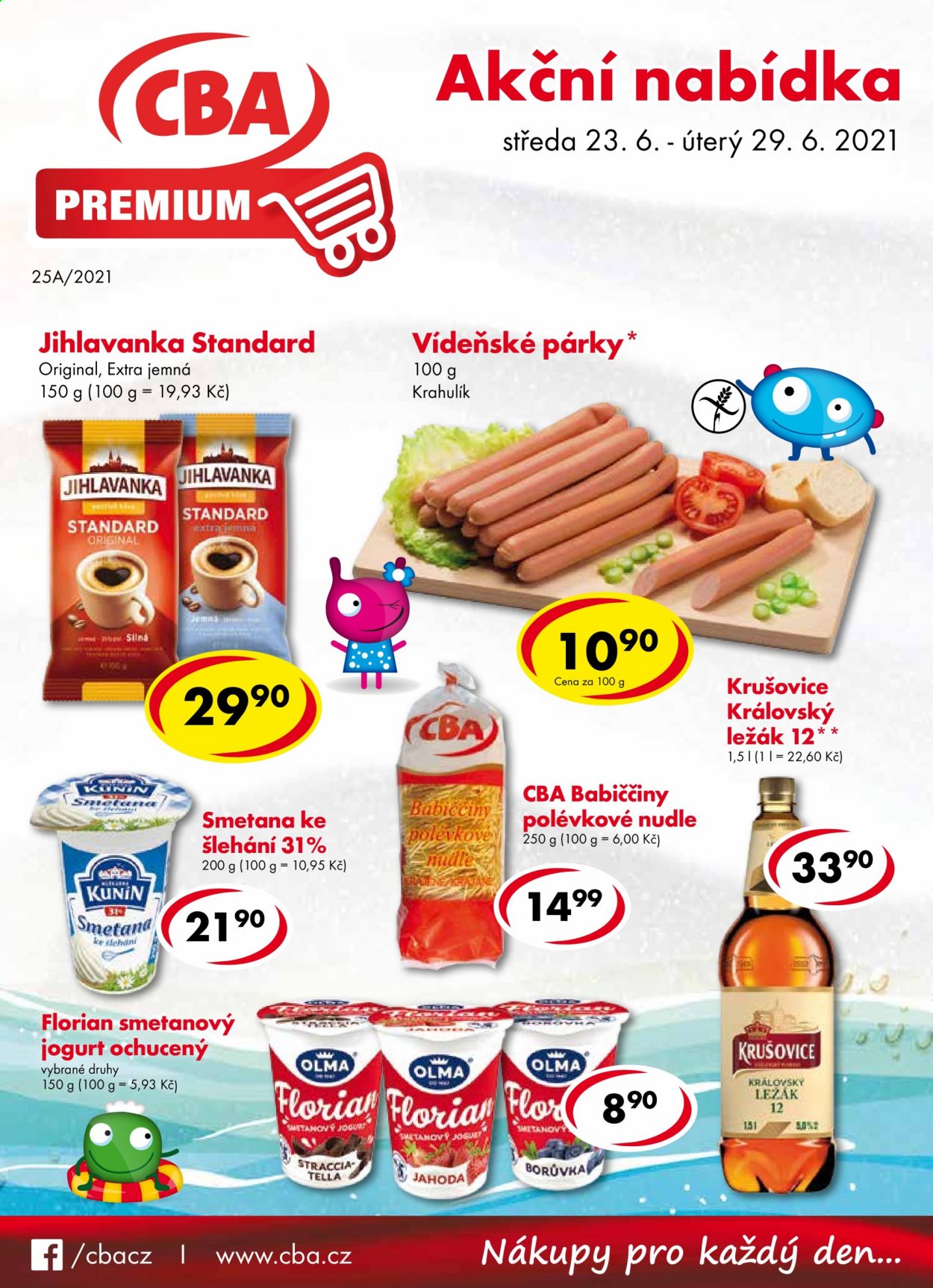 Leták CBA Premium - 23.6.2021 - 29.6.2021. Strana 1