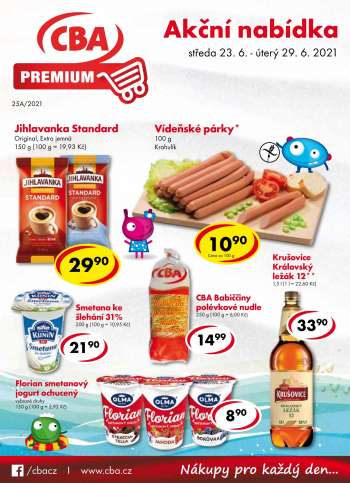 Leták CBA Premium - 23.6.2021 - 29.6.2021.