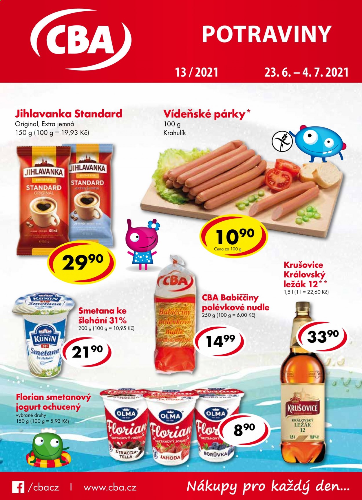 Leták CBA potraviny - 23.6.2021 - 4.7.2021. Strana 1