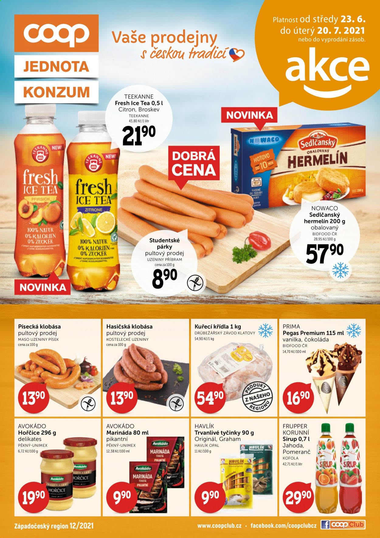 Leták coop JEDNOTA - 23.6.2021 - 20.7.2021. Strana 1