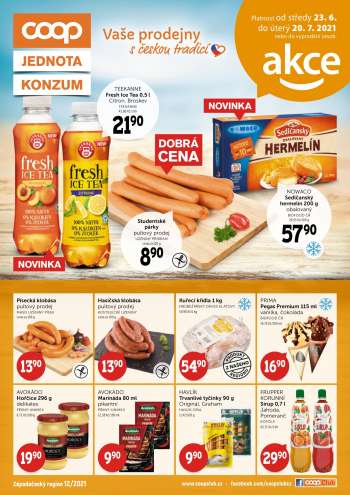 Leták coop JEDNOTA - 23.6.2021 - 20.7.2021.
