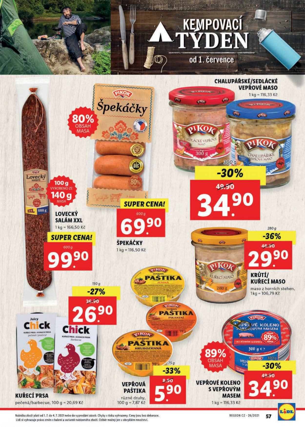 Leták Lidl - 28.6.2021 - 4.7.2021. Strana 57