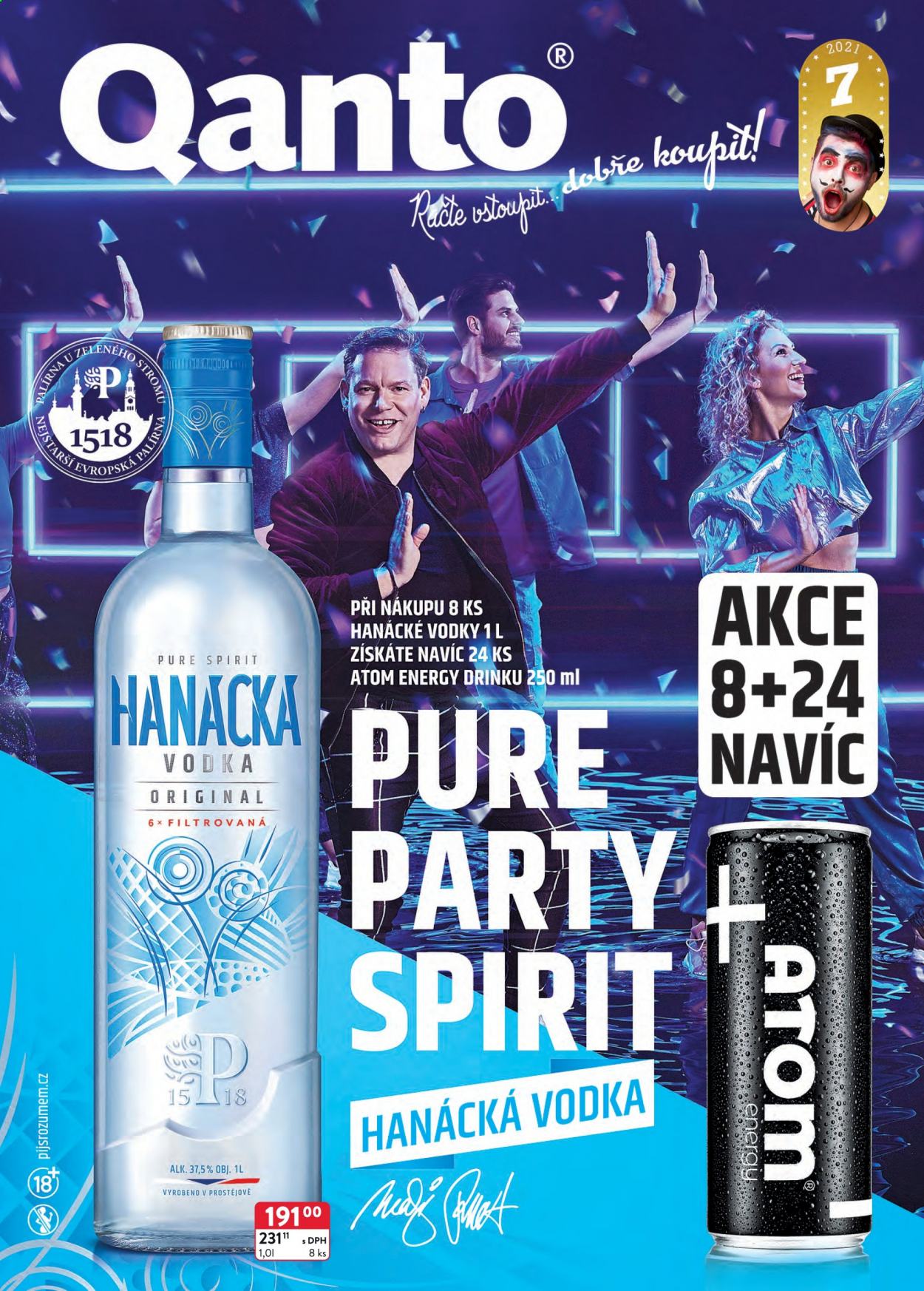thumbnail - Leták Astur & Qanto velkoobchod - 1.7.2021 - 31.7.2021 - Produkty v akci - alkohol, míchaný nápoj, vodka, Hanácká vodka. Strana 1.
