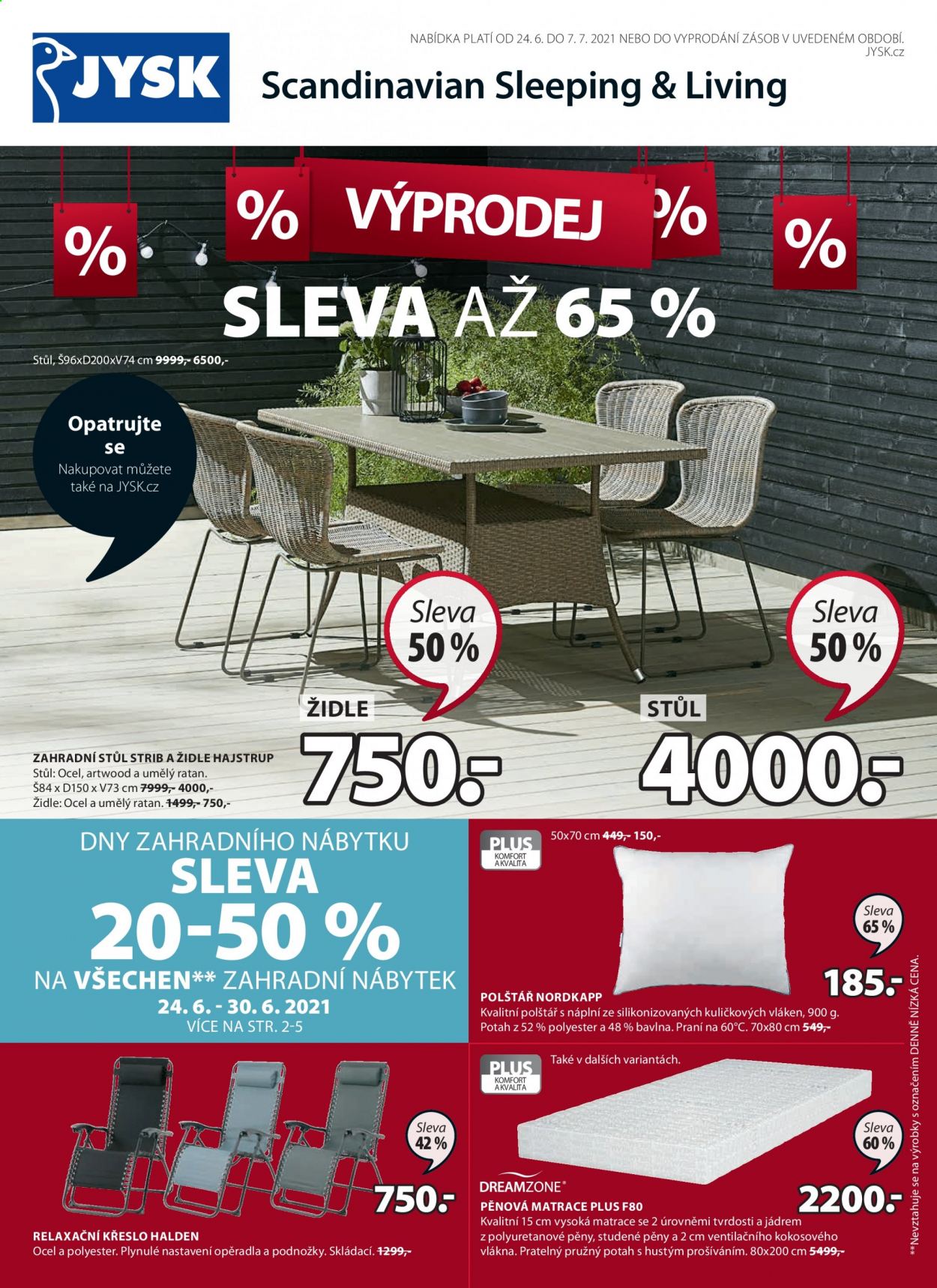 Leták JYSK - 24.6.2021 - 7.7.2021. Strana 1