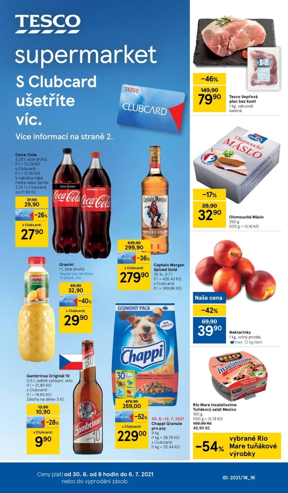 Leták TESCO supermarket - 30.6.2021 - 6.7.2021. Strana 1