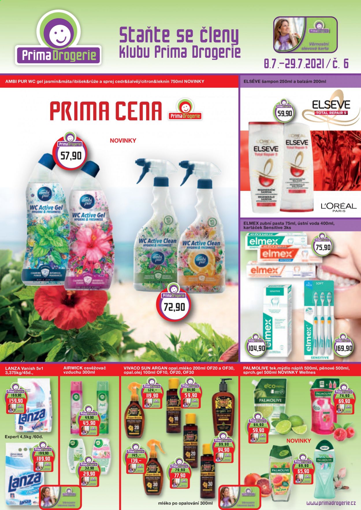 Leták Prima Drogerie - 8.7.2021 - 29.7.2021. Strana 1