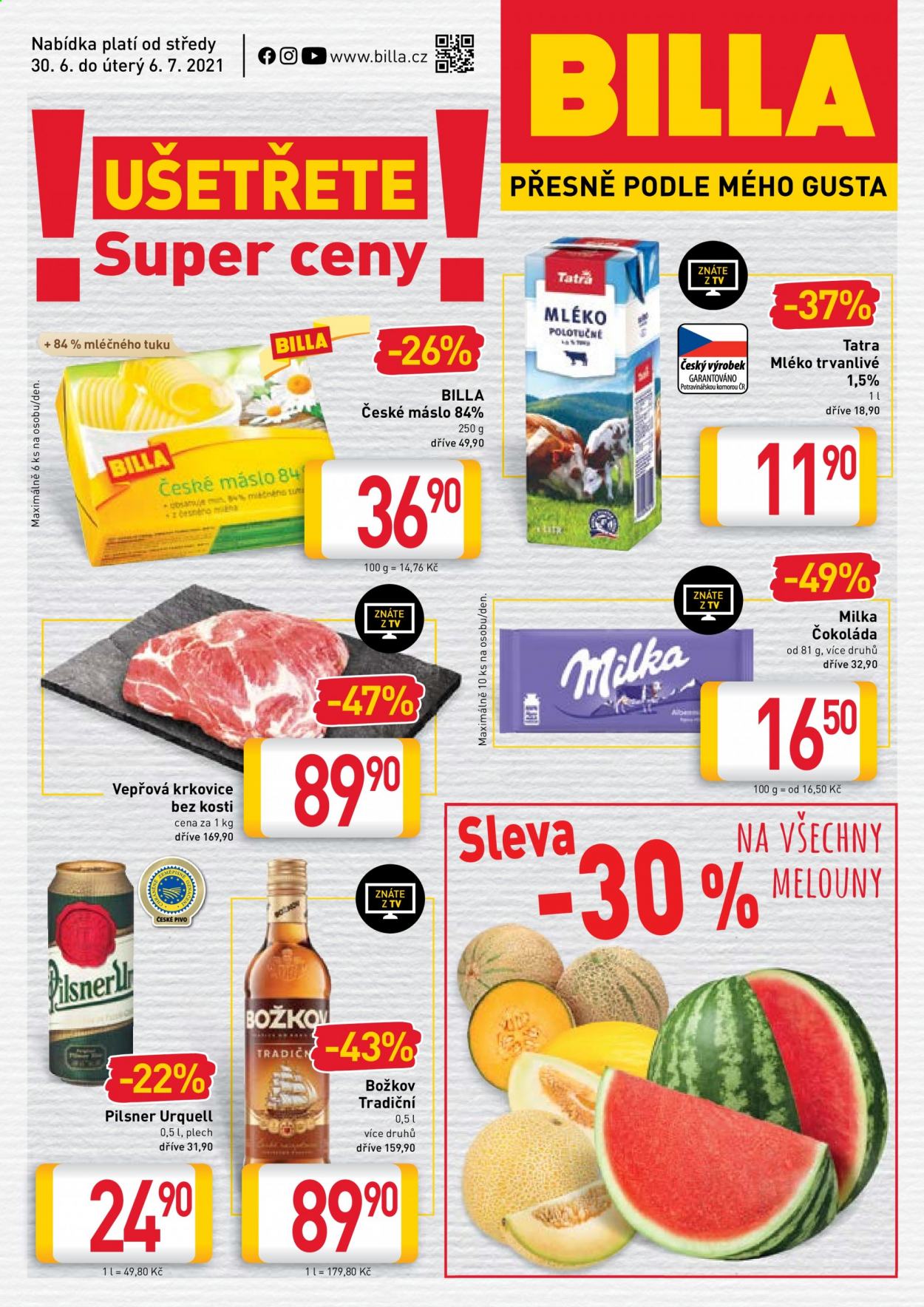 Leták BILLA - 30.6.2021 - 6.7.2021. Strana 1