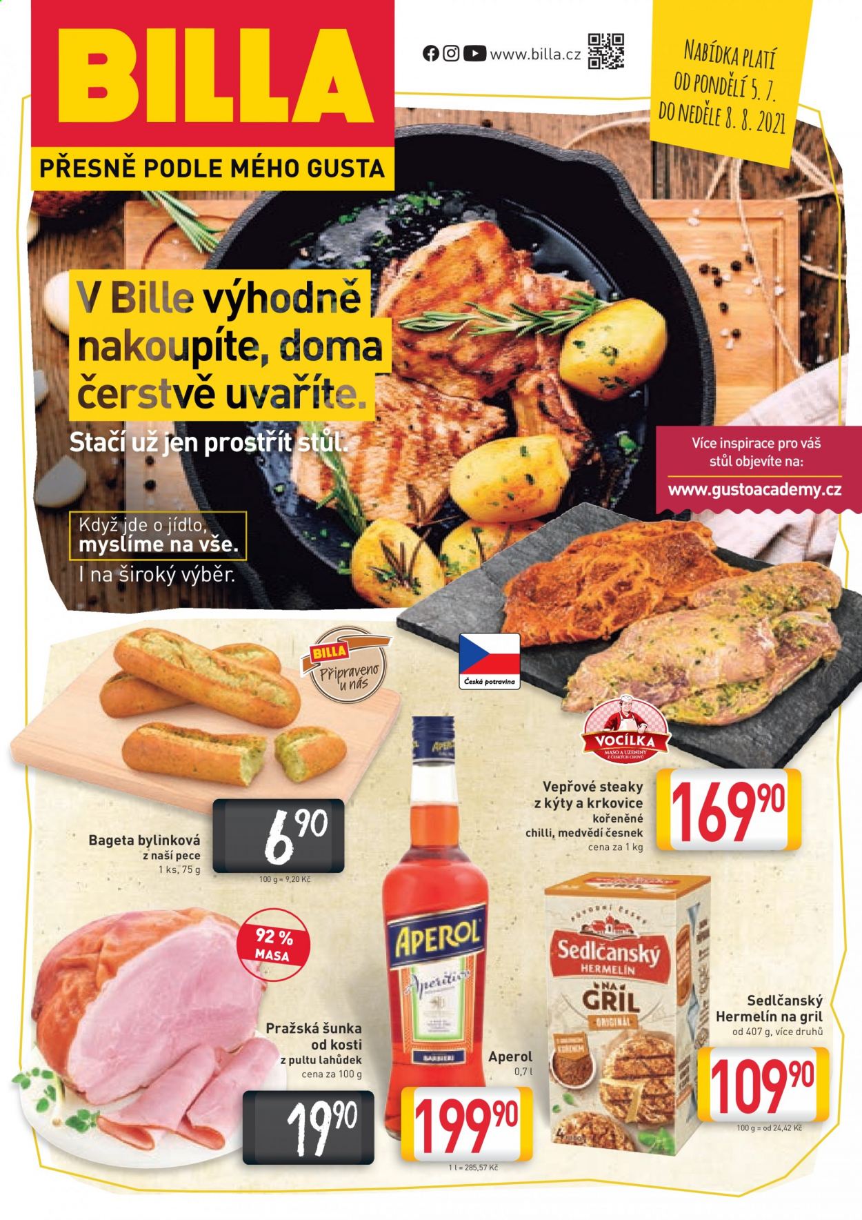 Leták BILLA - 5.7.2021 - 8.8.2021. Strana 1