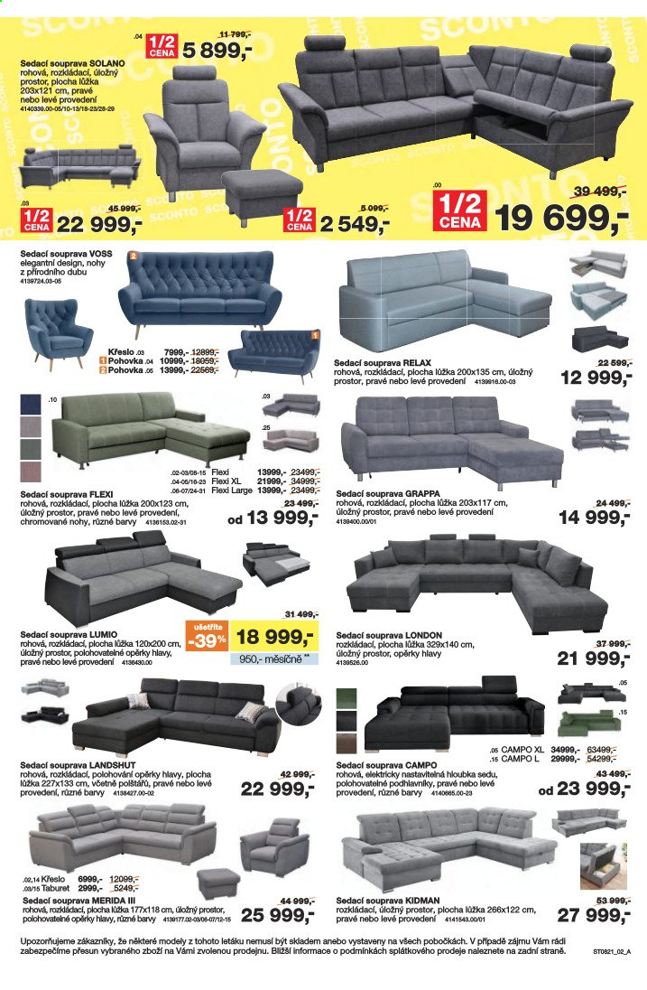 Leták SCONTO NÁBYTEK - 2.7.2021 - 22.7.2021. Strana 2