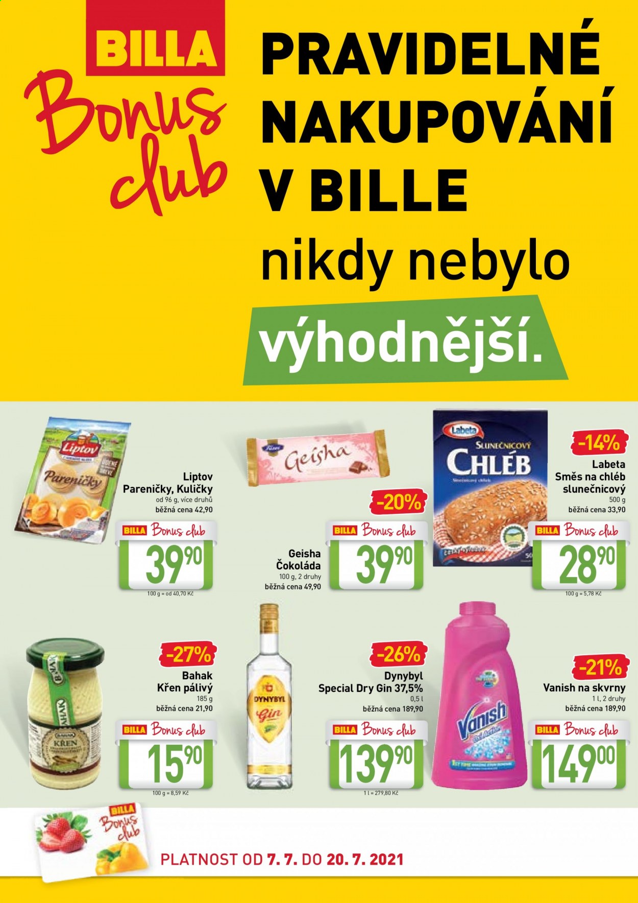 Leták BILLA - 7.7.2021 - 20.7.2021. Strana 2