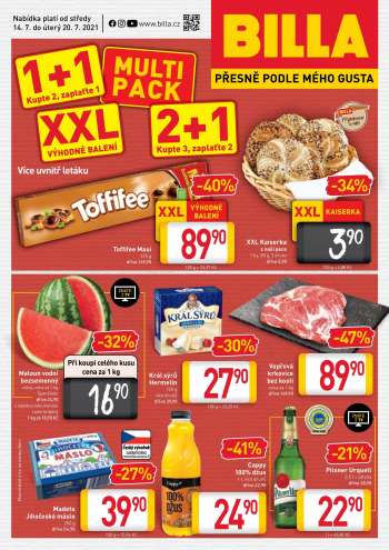 Leták BILLA - 14.7.2021 - 20.7.2021.