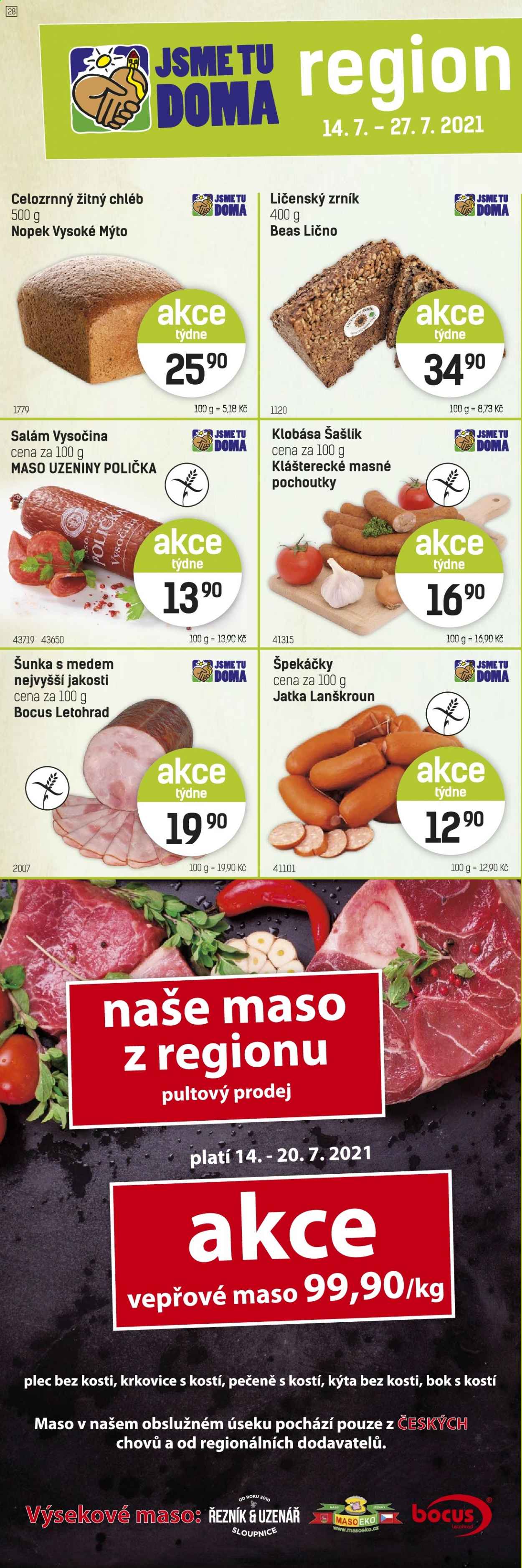 Leták Konzum - 14.7.2021 - 27.7.2021. Strana 2