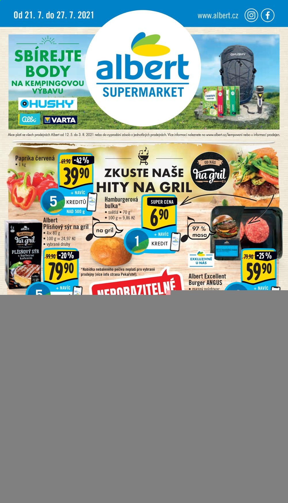 Leták Albert Supermarket - 21.7.2021 - 27.7.2021. Strana 1