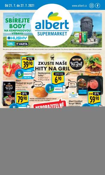 Leták Albert Supermarket - 21.7.2021 - 27.7.2021.