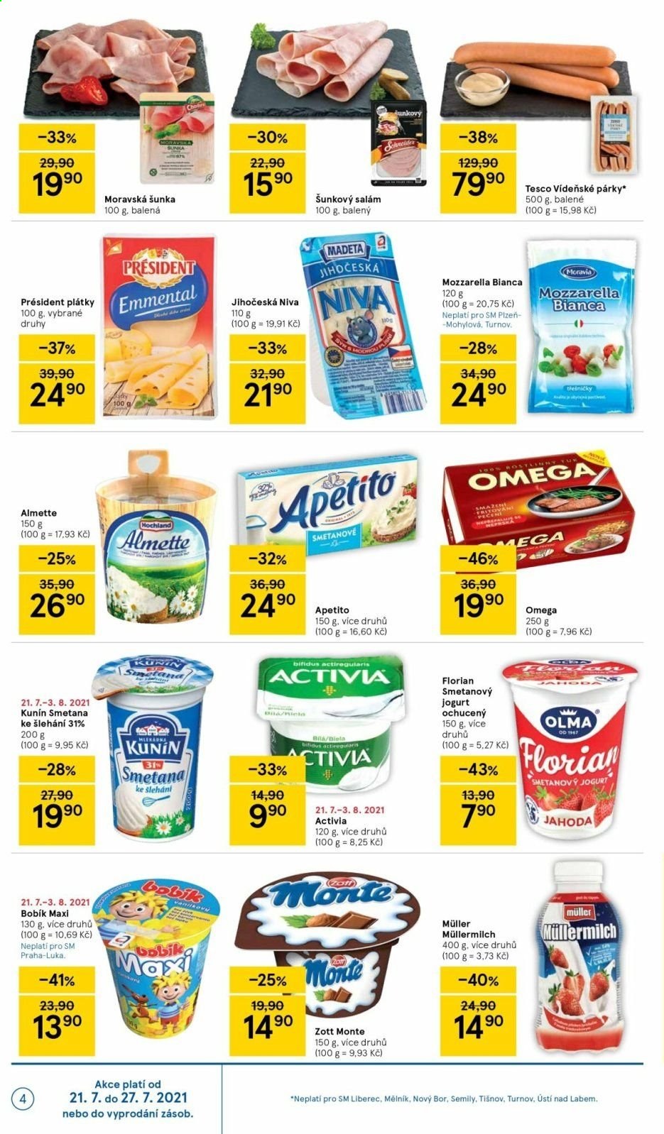 Leták TESCO supermarket - 21.7.2021 - 27.7.2021. Strana 4