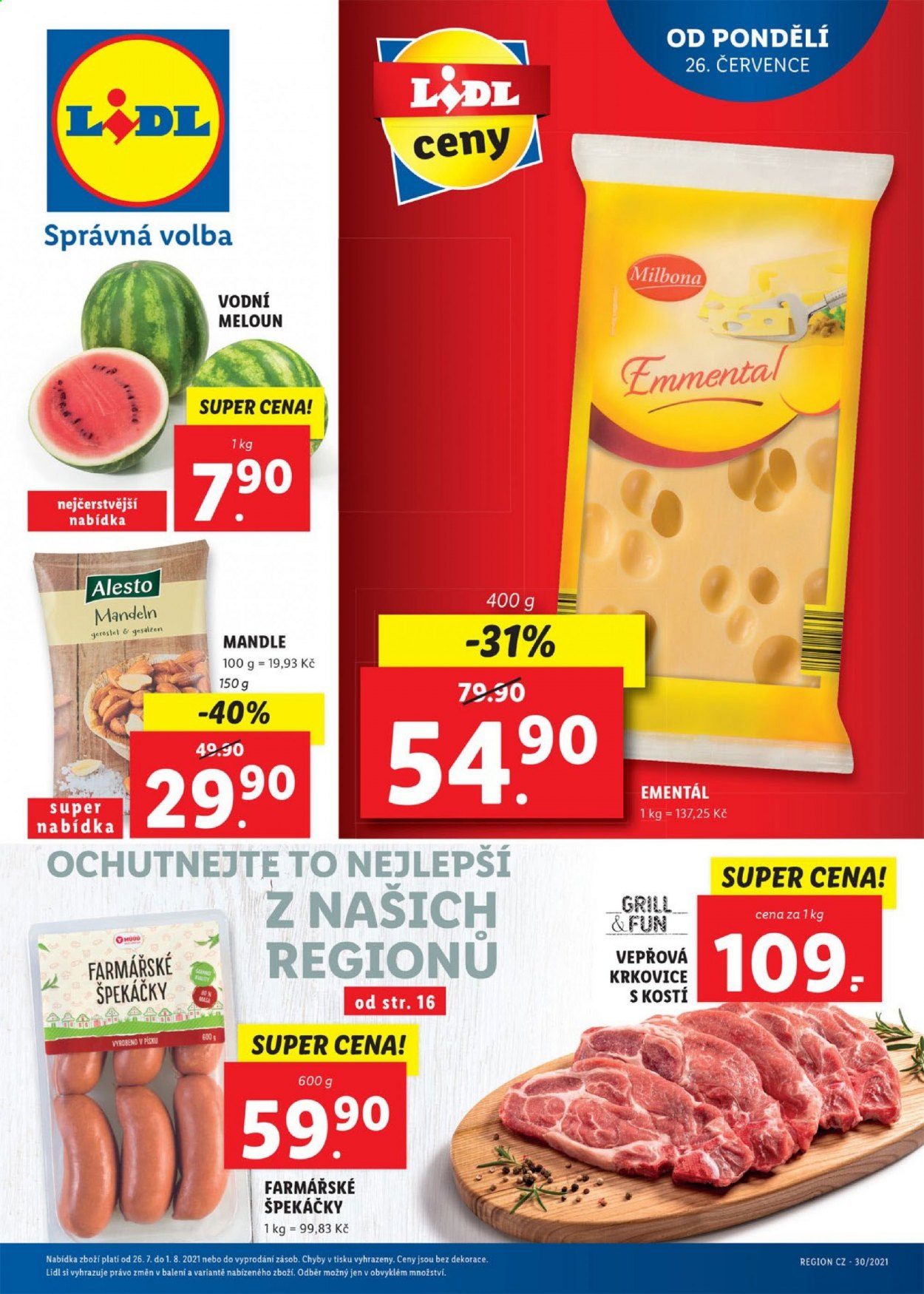 Leták Lidl - 26.7.2021 - 1.8.2021. Strana 1