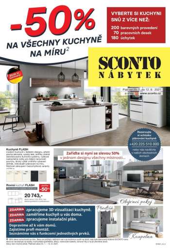Leták SCONTO NÁBYTEK - 23.7.2021 - 12.8.2021.