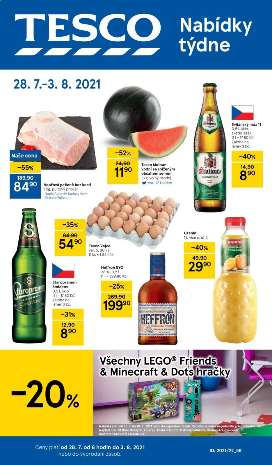 Leták TESCO - 28.7.2021 - 3.8.2021. Strana 1
