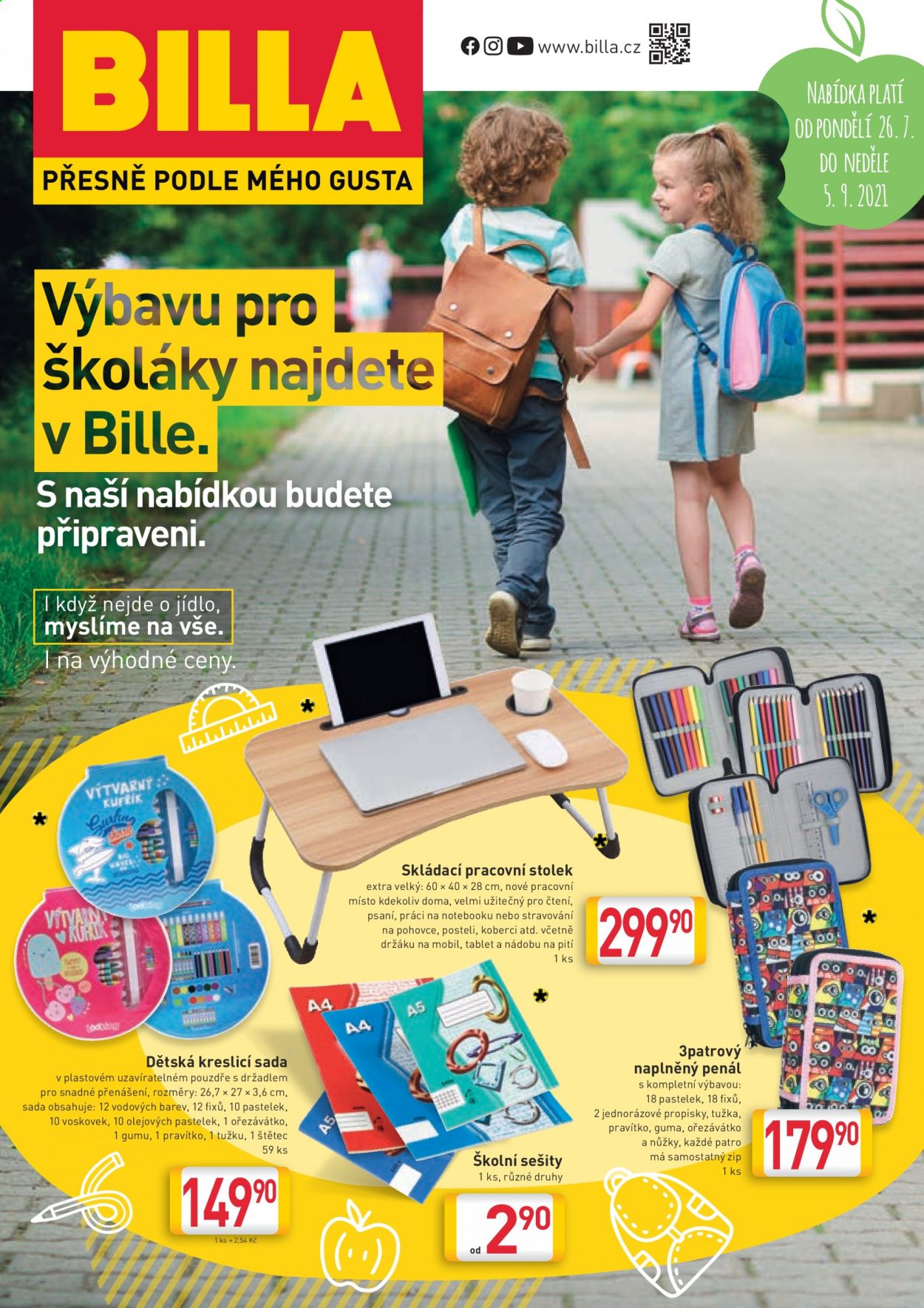 Leták BILLA - 26.7.2021 - 5.9.2021. Strana 1