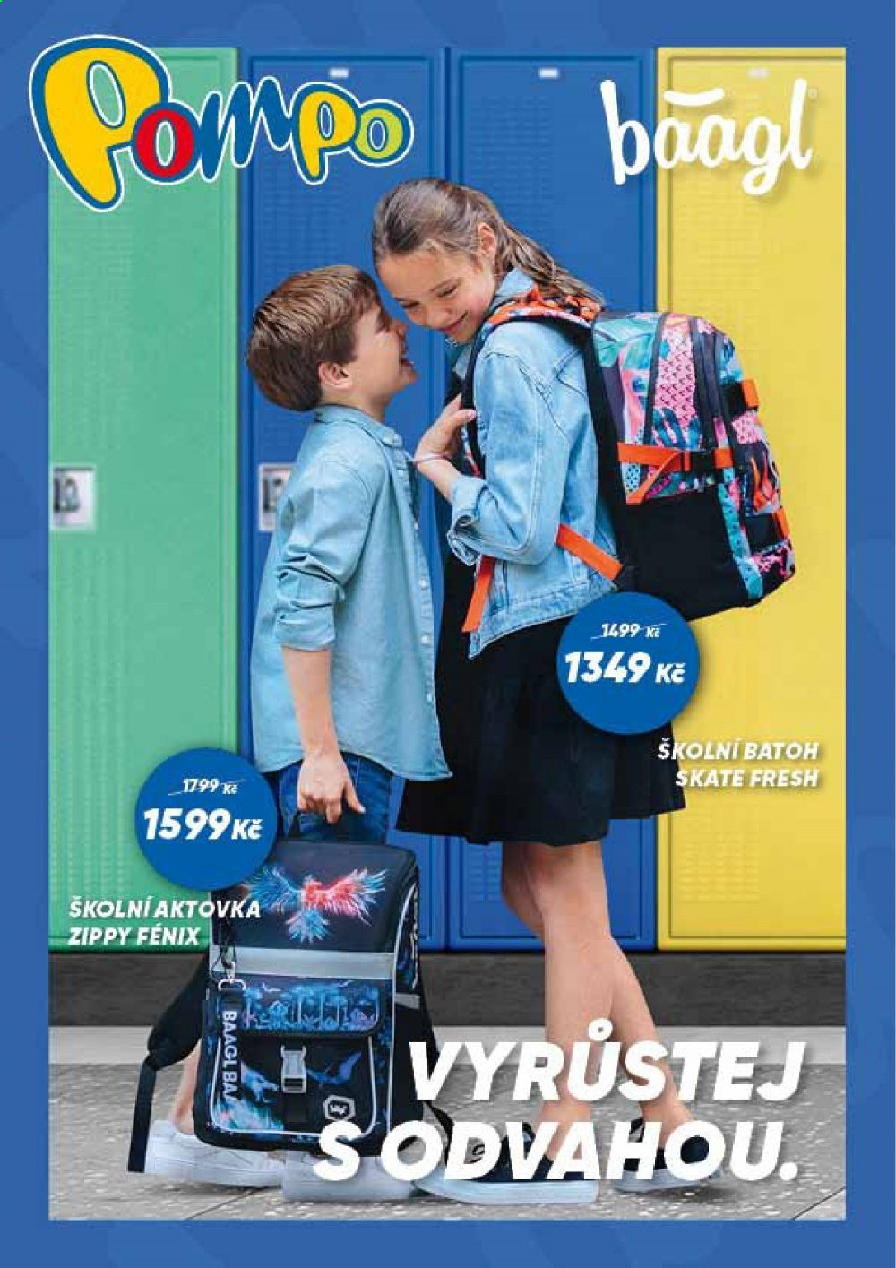 thumbnail - Leták Pompo - 27.7.2021 - 31.8.2021 - Produkty v akci - batoh, školní batoh. Strana 1.