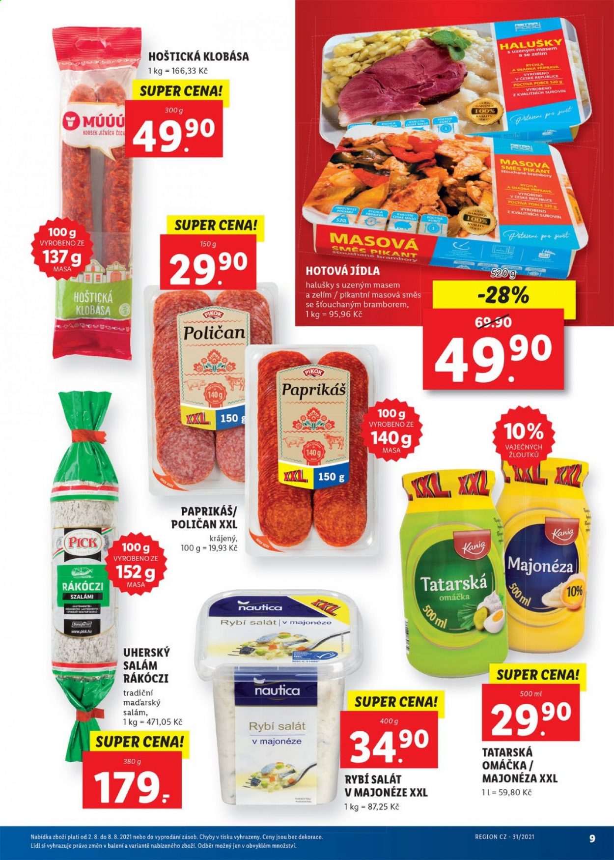 Leták Lidl - 2.8.2021 - 8.8.2021. Strana 9