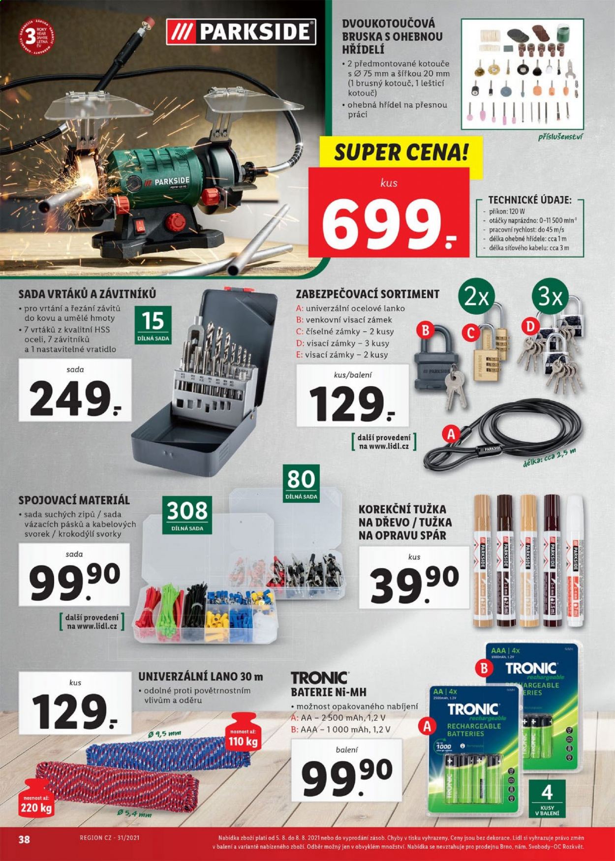 Leták Lidl - 2.8.2021 - 8.8.2021. Strana 38