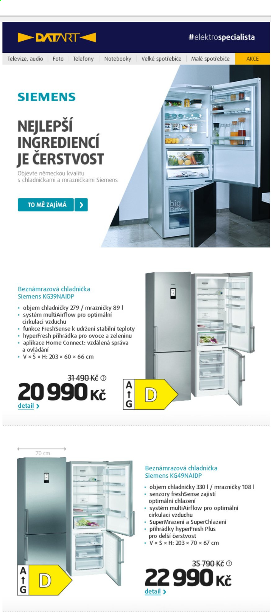 Leták DATART - 31.7.2021 - 5.8.2021. Strana 2
