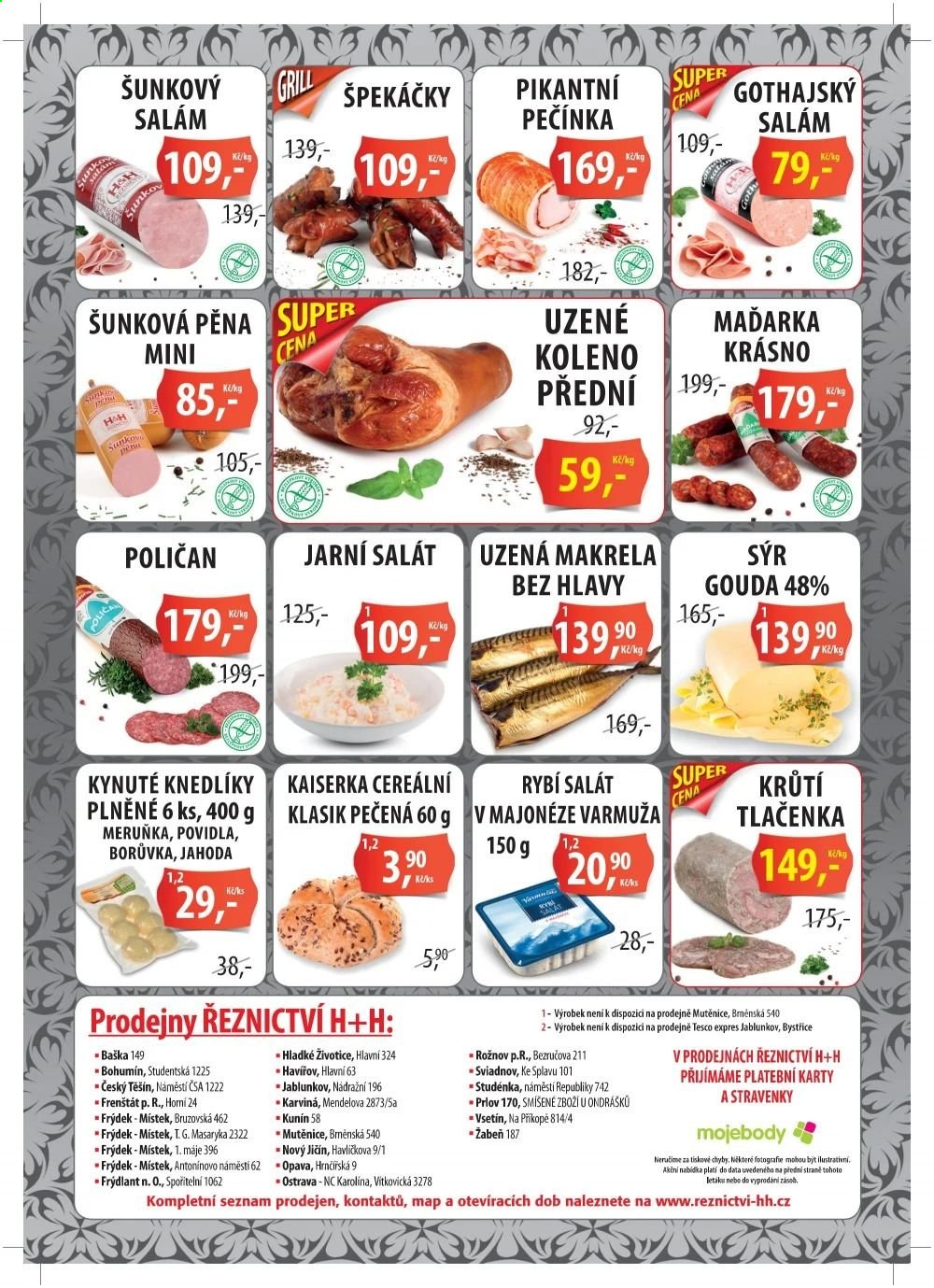 Leták Řeznictví H&H - 2.8.2021 - 15.8.2021. Strana 2