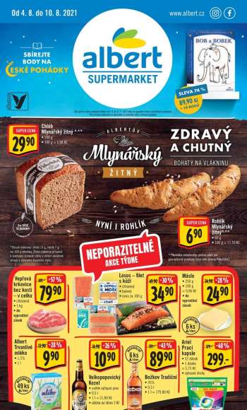 Leták Albert Supermarket - 4.8.2021 - 10.8.2021.