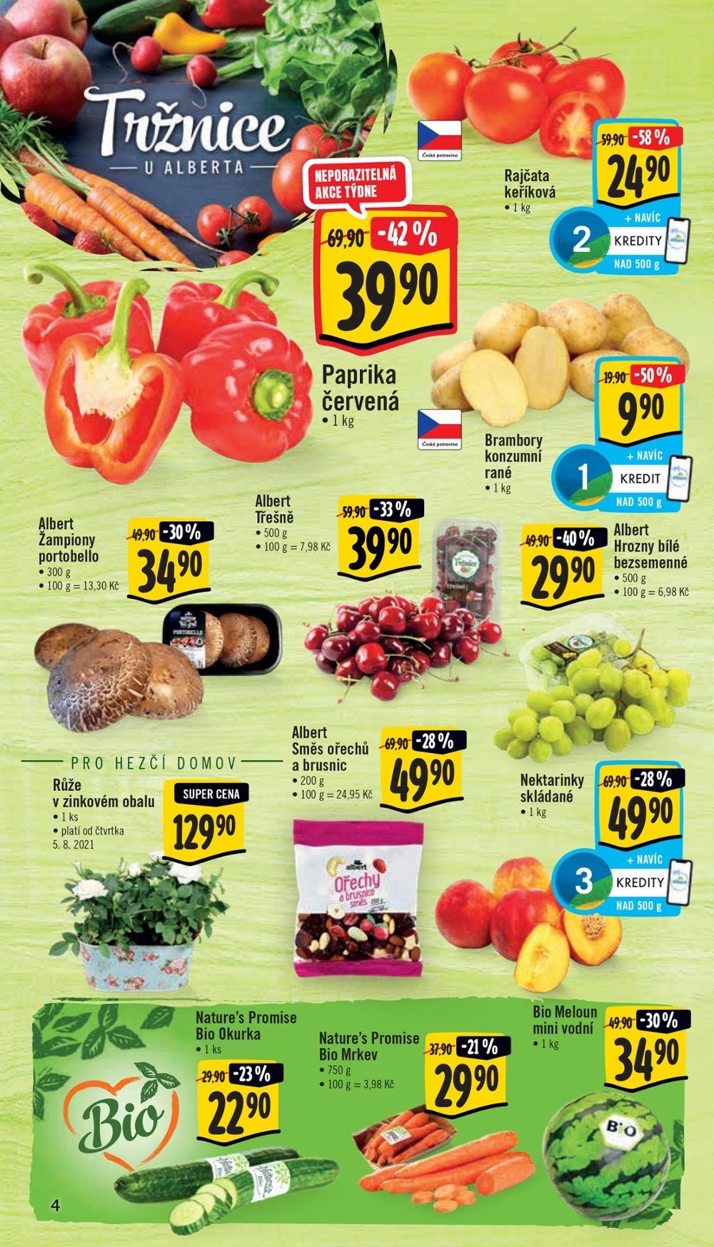 Leták Albert Supermarket - 4.8.2021 - 10.8.2021. Strana 4