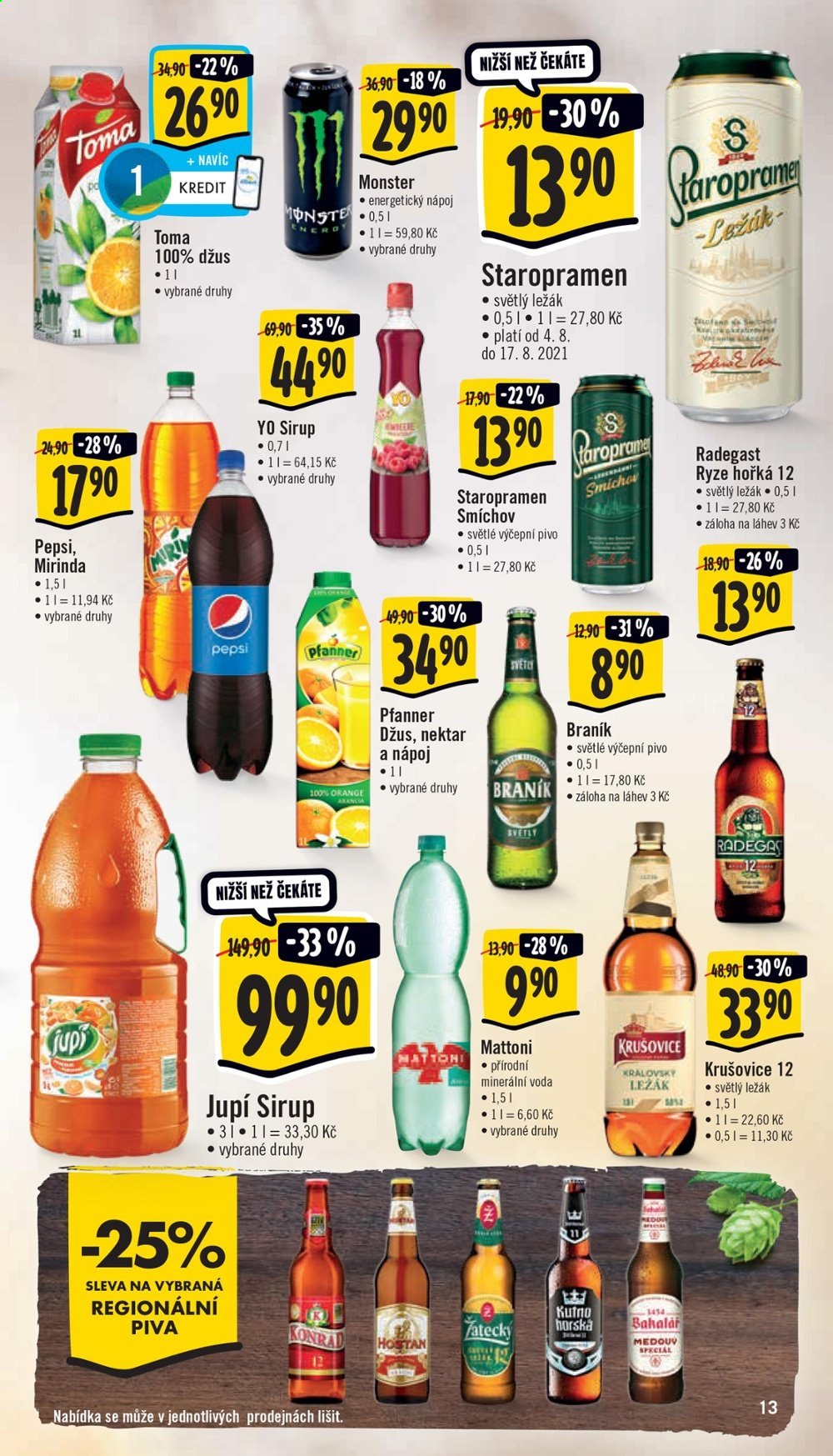 Leták Albert Supermarket - 4.8.2021 - 10.8.2021. Strana 13