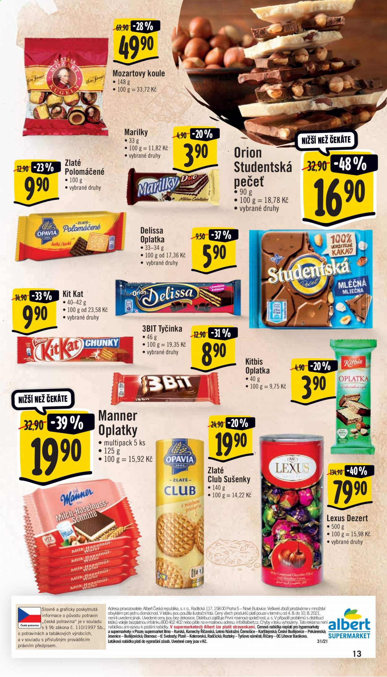 Leták Albert Supermarket - 4.8.2021 - 10.8.2021. Strana 13