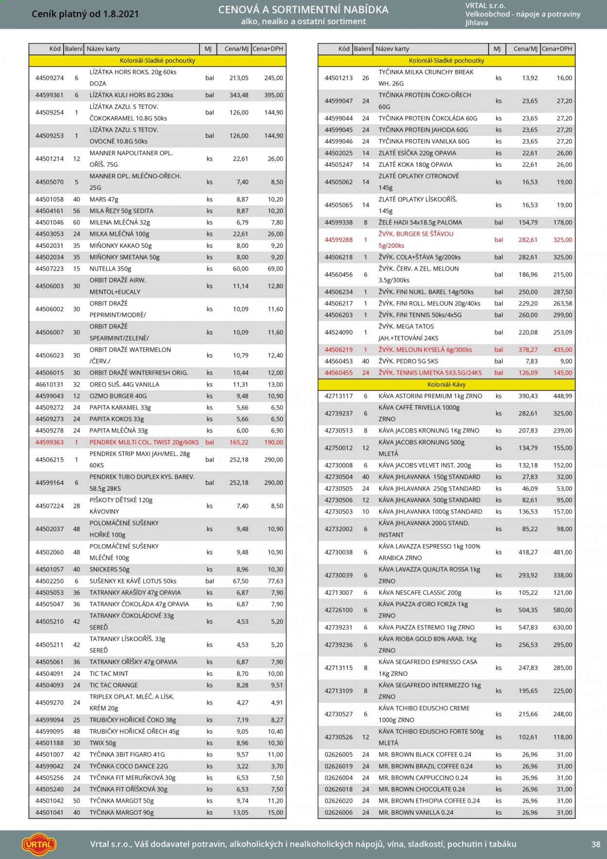 Leták Vrtal - 1.8.2021 - 31.8.2021. Strana 39