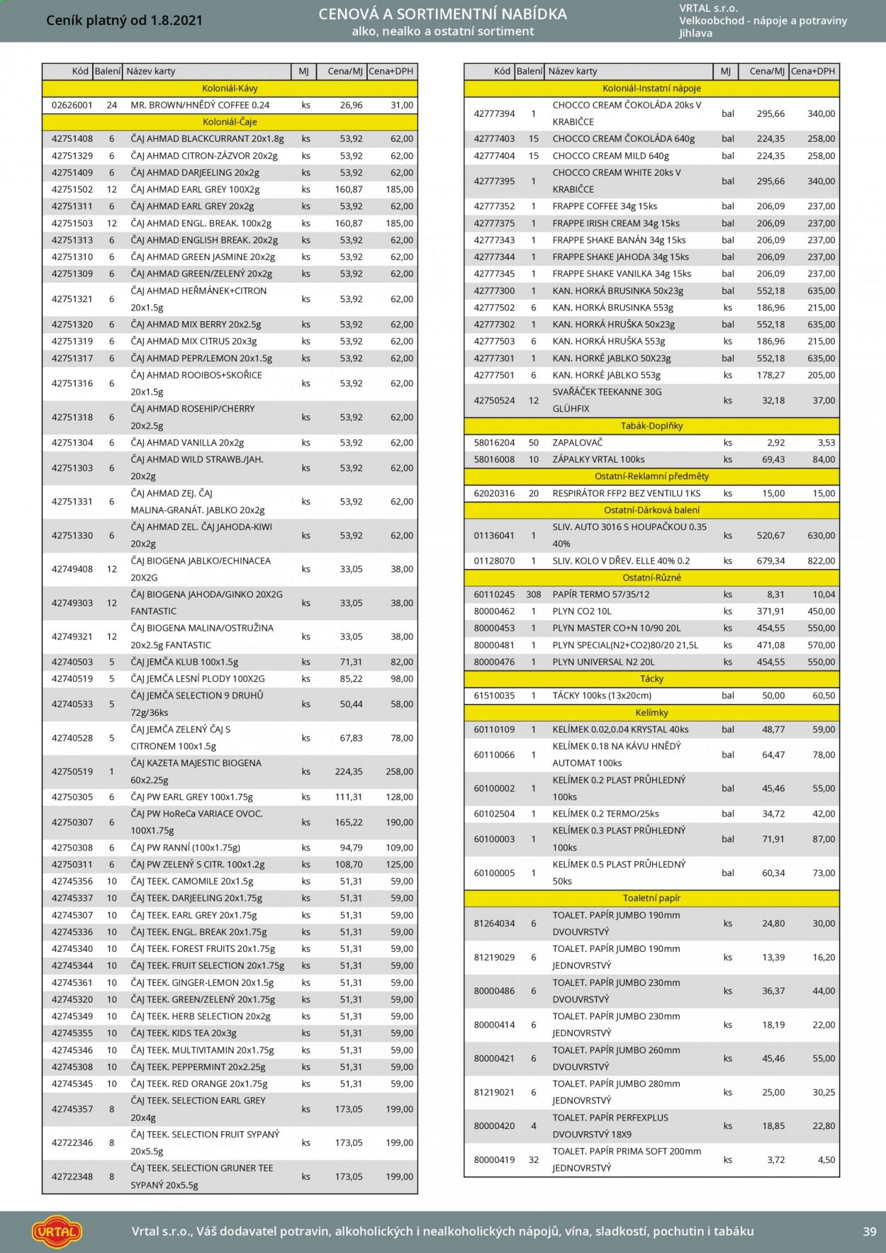 Leták Vrtal - 1.8.2021 - 31.8.2021. Strana 40