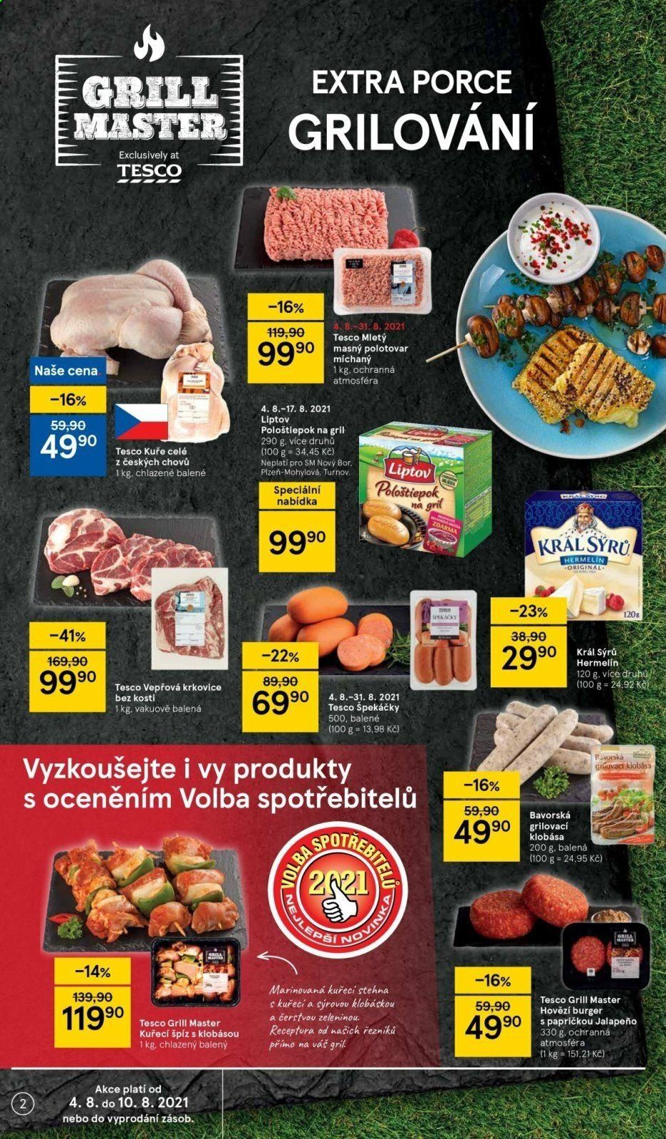 Leták TESCO supermarket - 4.8.2021 - 10.8.2021. Strana 2