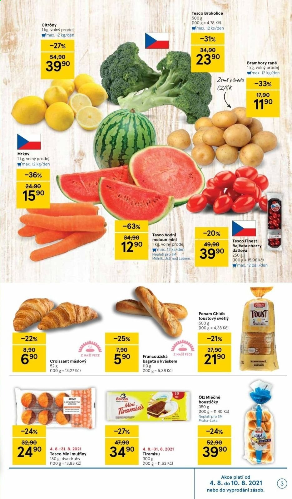 Leták TESCO supermarket - 4.8.2021 - 10.8.2021. Strana 3