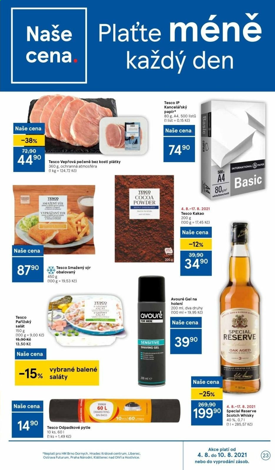 Leták TESCO - 4.8.2021 - 10.8.2021. Strana 23