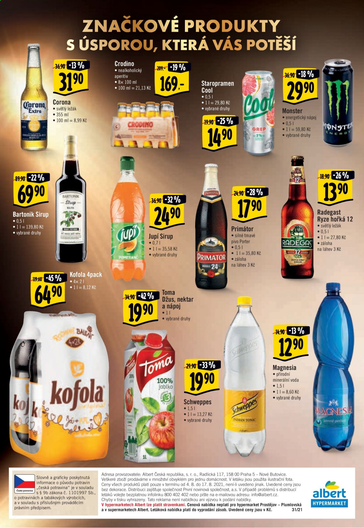 Leták Albert Hypermarket - 4.8.2021 - 17.8.2021. Strana 8